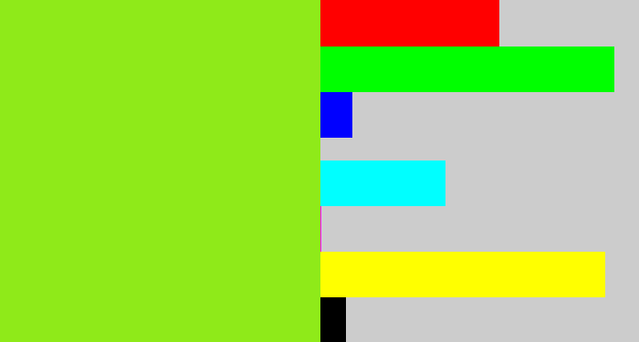 Hex color #8fea19 - acid green