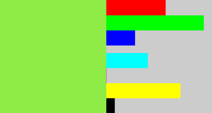 Hex color #8feb46 - kiwi green