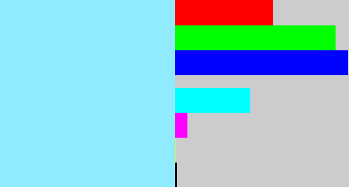 Hex color #8febfd - robin egg blue