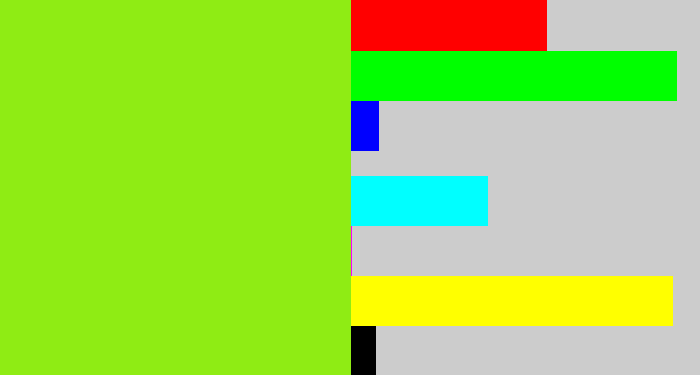 Hex color #8fec14 - acid green