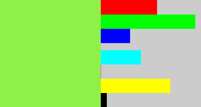 Hex color #8ff04a - kiwi