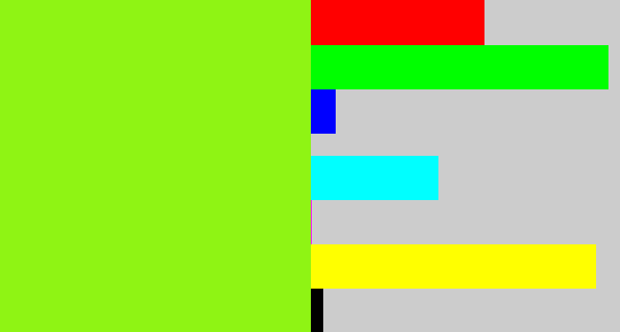 Hex color #8ff414 - acid green