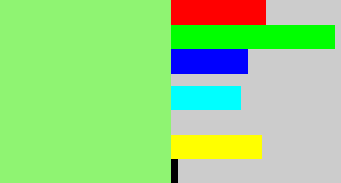 Hex color #8ff472 - light green