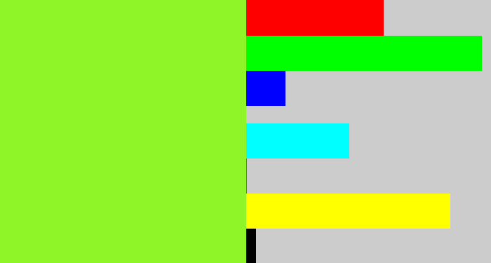Hex color #8ff529 - kiwi green