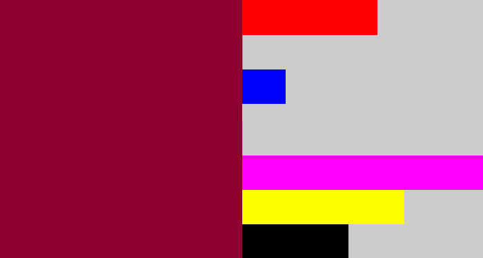 Hex color #90002f - red wine