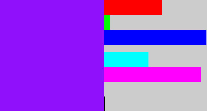 Hex color #9010fc - vivid purple