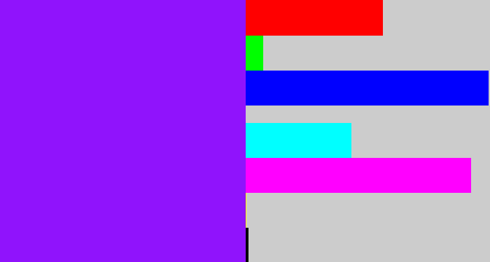 Hex color #9013fc - vivid purple