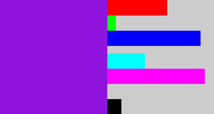 Hex color #9014dd - violet