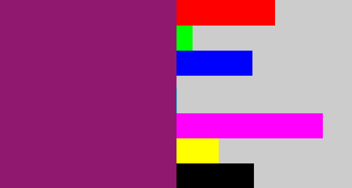 Hex color #90186e - darkish purple