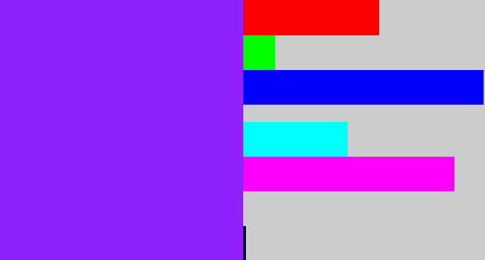 Hex color #9020fd - electric purple