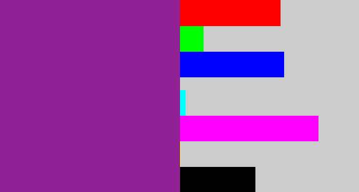 Hex color #902295 - warm purple