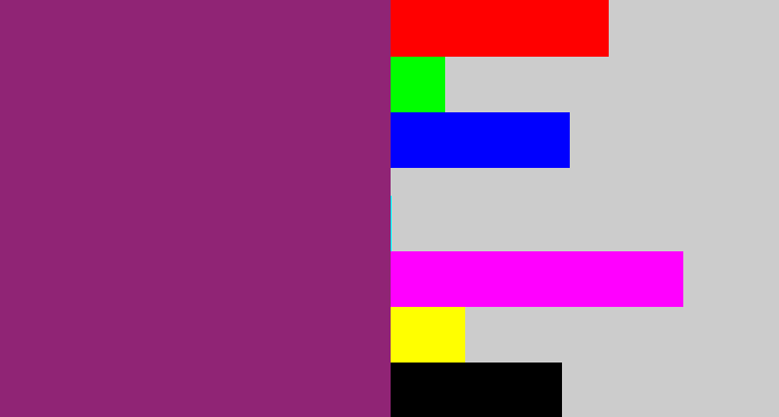 Hex color #902475 - warm purple