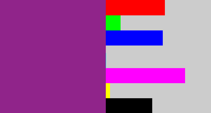 Hex color #90248a - warm purple
