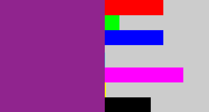 Hex color #90248e - warm purple