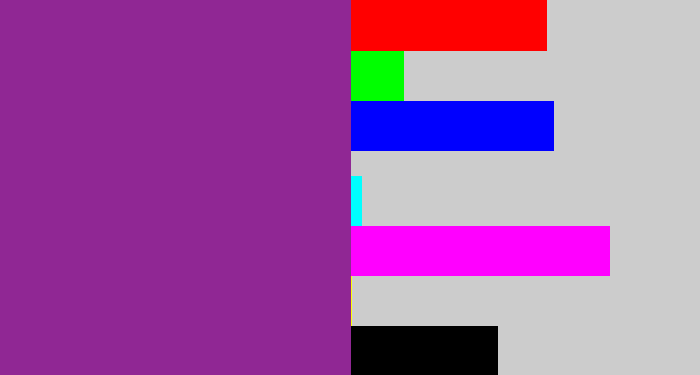 Hex color #902794 - warm purple