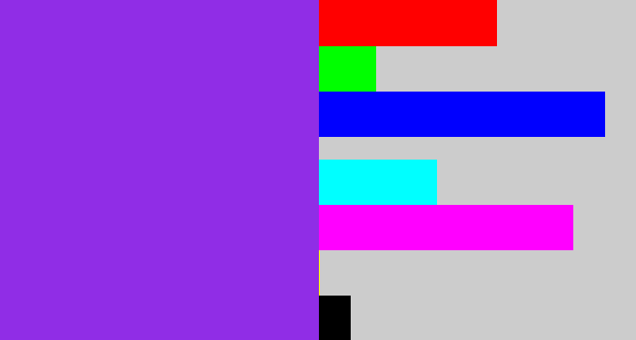 Hex color #902de6 - violet