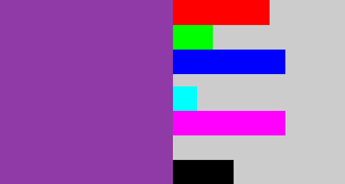 Hex color #903aa7 - purply