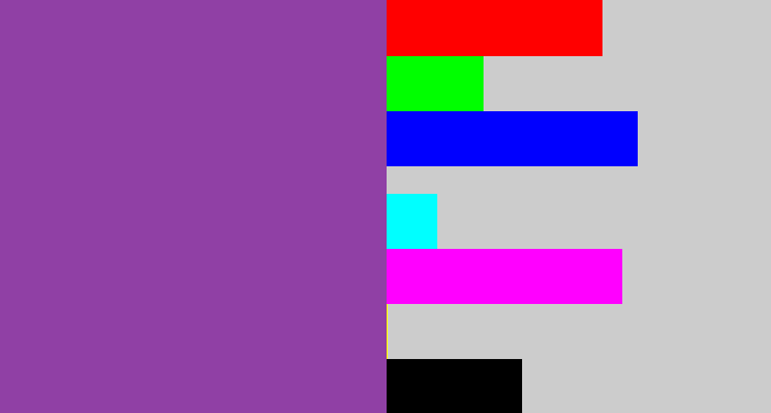 Hex color #9040a5 - medium purple