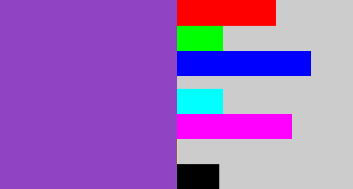 Hex color #9043c2 - purply
