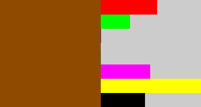Hex color #904a00 - warm brown