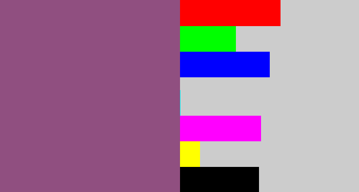 Hex color #904f80 - light eggplant