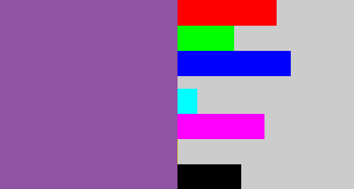 Hex color #9052a2 - medium purple