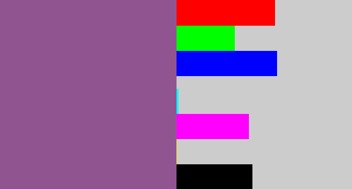 Hex color #905591 - purplish