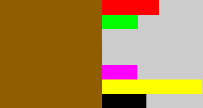 Hex color #905d01 - poo brown