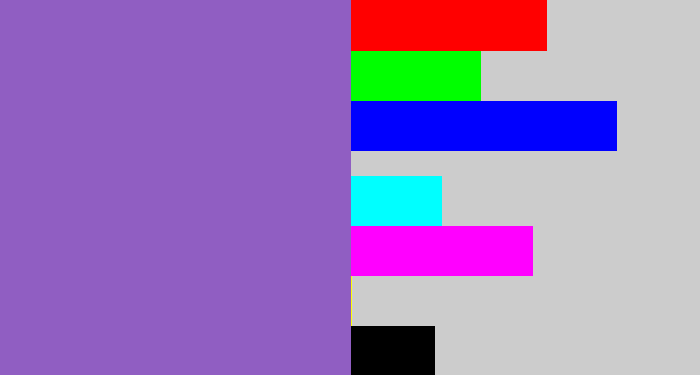 Hex color #905ec2 - amethyst