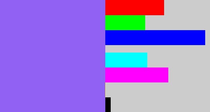 Hex color #9061f2 - purpley