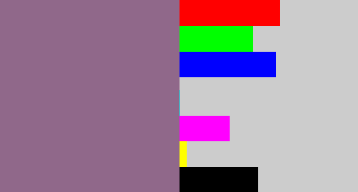 Hex color #90688a - purple grey