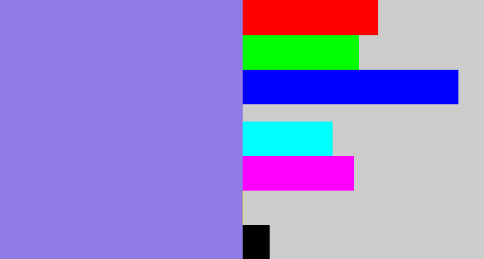 Hex color #907ae3 - perrywinkle