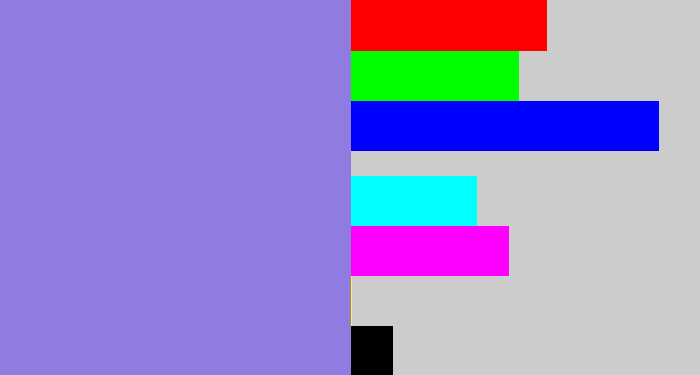 Hex color #907be1 - perrywinkle