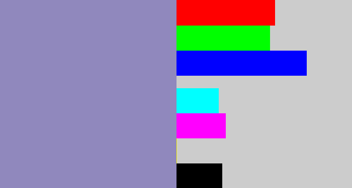 Hex color #9088bd - heather