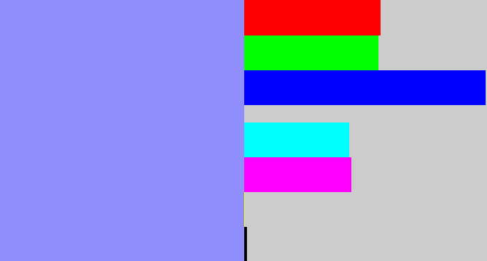Hex color #908dfc - lavender blue