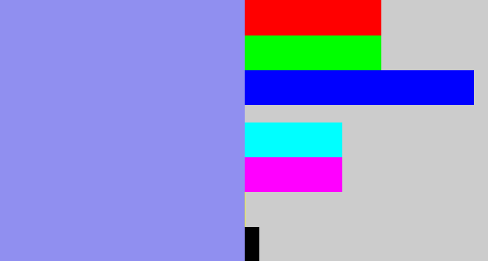 Hex color #908ff0 - perrywinkle