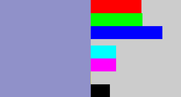 Hex color #9091c9 - bluey grey