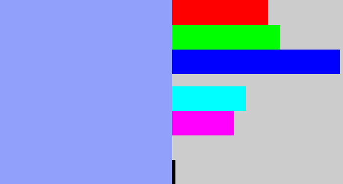 Hex color #90a0fb - periwinkle blue