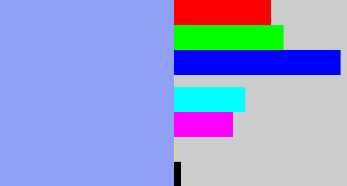 Hex color #90a1f5 - periwinkle blue