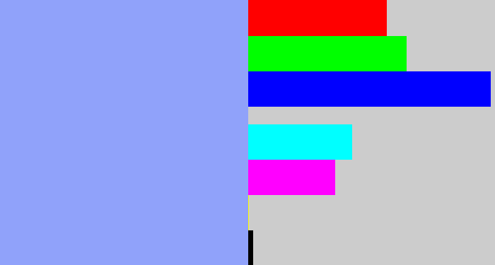 Hex color #90a2fa - periwinkle blue