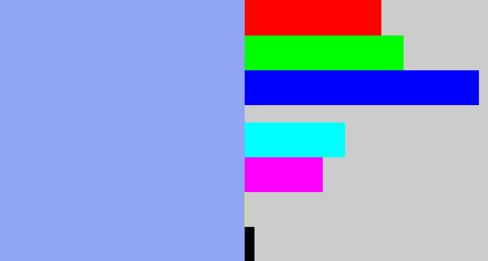 Hex color #90a5f4 - periwinkle blue