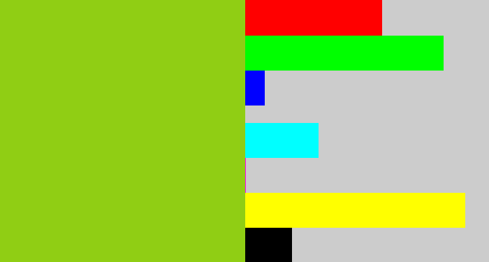 Hex color #90ce14 - slime green