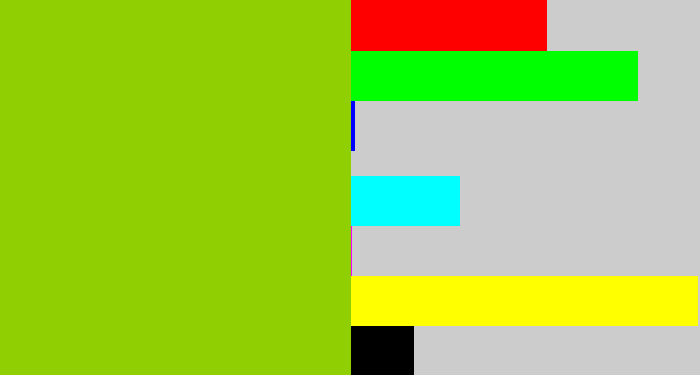 Hex color #90d003 - slime green