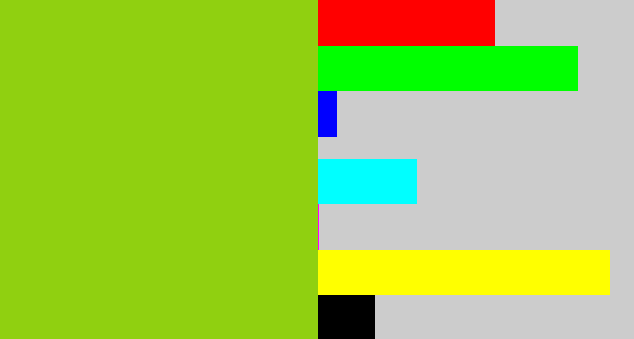 Hex color #90d010 - slime green