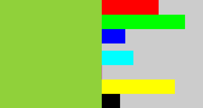 Hex color #90d13a - kiwi green