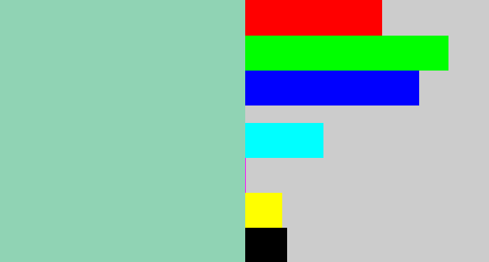 Hex color #90d3b4 - pale teal