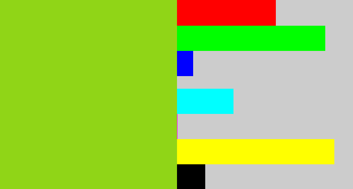 Hex color #90d517 - slime green