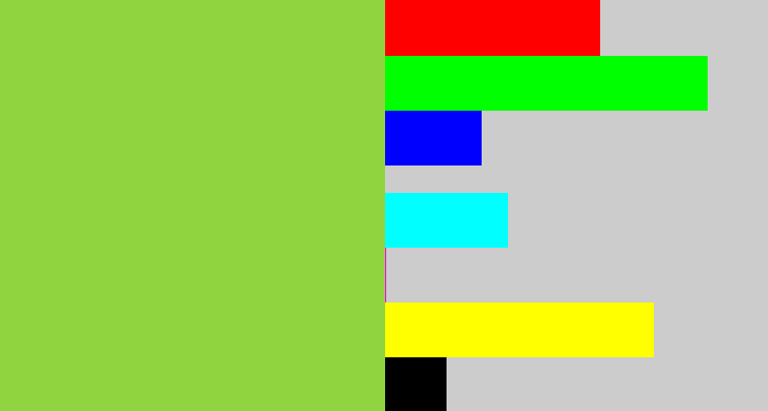 Hex color #90d53f - kiwi green