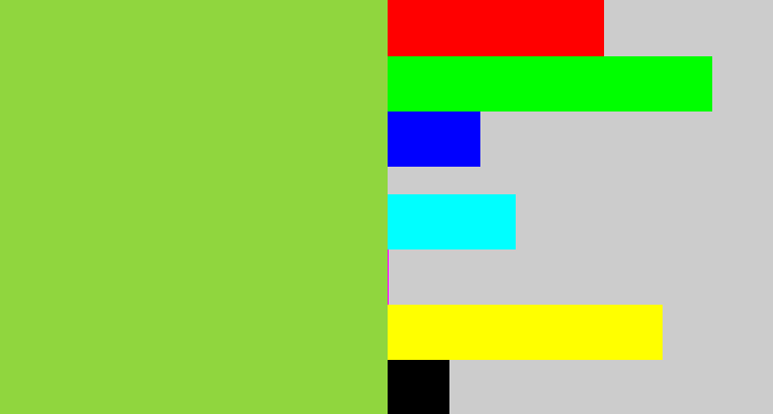Hex color #90d63e - kiwi green