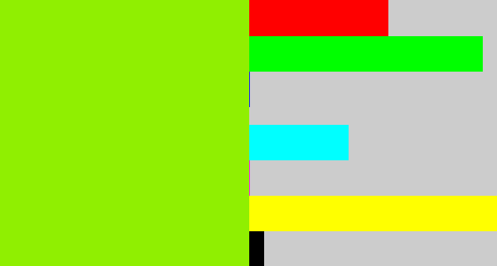 Hex color #90ef01 - acid green